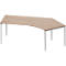 Schäfer Shop Genius Bureau d'angle MODENA FLEX 135°, approche à droite, L 2165 mm, décor chêne