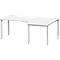 Schäfer Shop Genius Bureau d'angle MODENA FLEX 90°, approche à droite, tube rond à pied en C, L 2000 mm, gris clair