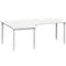 Schäfer Shop Genius Bureau d'angle MODENA FLEX 90°, approche à gauche, 4 pieds en tube carré, L 2000 mm, gris clair