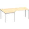 Schäfer Shop Genius Bureau d’angle MODENA FLEX 90°, extension à gauche, l. 2000 mm, érable 