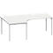Schäfer Shop Genius Bureau d’angle MODENA FLEX 90°, extension à gauche, l. 2000 mm, gris clair 