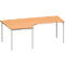 Schäfer Shop Genius Bureau d’angle MODENA FLEX 90°, extension à gauche, l. 2000 mm, hêtre 