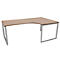 Schäfer Shop Genius Bureau d'angle MODENA FLEX, 90°, pied à repasser, approche à droite, L 2000 mm, décor chêne