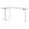 Schäfer Shop Genius Bureau d'angle Modena Flex, réglage électrique de la hauteur, angle 90°, pied en T, L 2000 mm, blanc