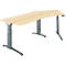 Schäfer Shop Genius bureau ERGOSTYLE S, 135°, één niveau, elektrisch in hoogte verstelbaar, aanbouw rechts, C-voet, B 2165 x D 800 x H 715-1182 mm, incl. Memory Master, ahorn/antraciet