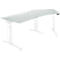 Schäfer Shop Genius bureau ERGOSTYLE S, 135°, één niveau, elektrisch in hoogte verstelbaar, aanbouw rechts, C-voet, B 2165 x D 800 x H 715-1182 mm, incl. Memory Master, lichtgrijs/wit
