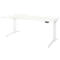 Schaefer Shop Genius bureau ERGOSTYLE S, elektrisch in hoogte verstelbaar, aanbouw links, mono-etage, C-voet, B 1800 x D 800/1000 x H 715-1182 mm, incl. Memory Master, wit/wit