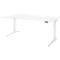 Schäfer Shop Genius bureau ERGOSTYLE S, elektrisch in hoogte verstelbaar, aanbouw links, tweetraps, C-voet, B 1800 x D 800/1000 x H 645-1305 mm, incl. Memory Master, wit/wit