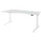 Schäfer Shop Genius bureau ERGOSTYLE S, elektrisch in hoogte verstelbaar, één niveau, aanbouw links, C-voet, B 1800 x D 800/1000 x H 715-1182 mm, incl. Memory Master, lichtgrijs/wit