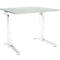 Schäfer Shop Genius bureau ERGOSTYLE S, handmatig in hoogte verstelbaar, rechthoekig, C-voet, B 1200 x D 800 x H 675-895 mm, lichtgrijs/wit