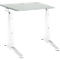 Schäfer Shop Genius bureau ERGOSTYLE S, handmatig in hoogte verstelbaar, rechthoekig, C-voet, B 800 x D 800 x H 675-895 mm, lichtgrijs/wit
