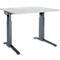 Schäfer Shop Genius Bureau ERGOSTYLE S, hauteur réglable manuellement, rectangle, pied en C, L 1200 x P 800 x H 675-895 mm, gris clair/anthracite
