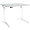 Schäfer Shop Genius bureau ERGOSTYLE S, rechthoekig, elektrisch in hoogte verstelbaar, één niveau, C-voet, B 1200 x D 800 x H 715-1182 mm, incl. Memory Master, lichtgrijs/wit