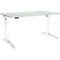 Schäfer Shop Genius bureau ERGOSTYLE S, rechthoekig, elektrisch in hoogte verstelbaar, één niveau, C-voet, B 1600 x D 800 x H 715-1182 mm, incl. Memory Master, lichtgrijs/wit