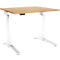 Schäfer Shop Genius bureau ERGOSTYLE S, rechthoekig, elektrisch in hoogte verstelbaar, eentraps, C-voet, B 1200 x D 800 x H 715-1182 mm, incl. Memory Master, beuken/wit