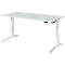 Schäfer Shop Genius bureau ERGOSTYLE S, rechthoekig, elektrisch in hoogte verstelbaar, tweetraps, C-voet, B 1600 x D 800 x H 635-1305 mm, incl. Memory Master, lichtgrijs/wit
