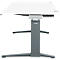 Schäfer Shop Genius bureau ERGOSTYLE S, rechthoekig, elektrisch in hoogte verstelbaar, tweetraps, C-voet, B 1600 x D 800 x H 635-1305 mm, incl. Memory Master, wit/antraciet