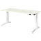Schäfer Shop Genius bureau ERGOSTYLE S, rechthoekig, elektrisch in hoogte verstelbaar, tweetraps, C-voet, B 1800 x D 800 x H 635-1305 mm, incl. Memory Master, wit/wit