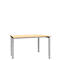 Schäfer Shop Genius Bureau MODENA FLEX, 4 pieds avec tubes rectangulaires, d'un côté, l. 1200 mm, érable 