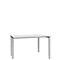 Schäfer Shop Genius Bureau MODENA FLEX, 4 pieds avec tubes rectangulaires, d'un côté, l. 1200 mm, gris clair 