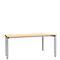 Schäfer Shop Genius Bureau MODENA FLEX, 4 pieds avec tubes rectangulaires, d'un côté, l. 1600 mm, érable 
