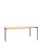 Schäfer Shop Genius Bureau MODENA FLEX, 4 pieds avec tubes rectangulaires, d'un côté, l. 1800 mm, érable 
