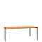 Schäfer Shop Genius Bureau MODENA FLEX, 4 pieds avec tubes rectangulaires, d'un côté, l. 1800 mm, hêtre 