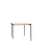 Schäfer Shop Genius Bureau MODENA FLEX, 4 pieds avec tubes rectangulaires, d'un côté, l. 800 mm, érable 