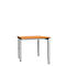 Schäfer Shop Genius Bureau MODENA FLEX, 4 pieds avec tubes rectangulaires, d'un côté, l. 800 mm, hêtre 