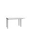 Schäfer Shop Genius Bureau MODENA FLEX, 4 pieds avec tubes rectangulaires, des deux côtés, l. 1200 mm, gris clair 