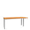Schäfer Shop Genius Bureau MODENA FLEX, 4 pieds avec tubes rectangulaires, des deux côtés, l. 1600 mm, hêtre 