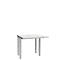 Schäfer Shop Genius Bureau MODENA FLEX, 4 pieds avec tubes rectangulaires, des deux côtés, l. 800 mm, gris clair 