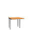 Schäfer Shop Genius Bureau MODENA FLEX, 4 pieds avec tubes rectangulaires, des deux côtés, l. 800 mm, hêtre 
