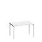 Schäfer Shop Genius Bureau MODENA FLEX, 4 pieds avec tubes ronds, l. 1200 x P 800 mm, gris clair/alu blanc 