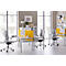 Schäfer Shop Genius Bureau MODENA FLEX, 4 pieds avec tubes ronds, l. 1600 x P 800 mm, blanc/alu blanc 