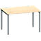 Schäfer Shop Genius bureau MODENA FLEX, 4-poots ronde buis, B 1200 x D 800 mm, ahorn/antraciet