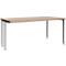 Schäfer Shop Genius bureau MODENA FLEX, 4-poots vierkante buis, ingekorte zijpanelen, B 1600 mm, eiken decor