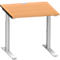 Schäfer Shop Genius Bureau MODENA FLEX, 800 x 800 mm, hêtre