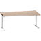 Schäfer Shop Genius bureau MODENA FLEX, aanbouw rechts, eiken decor/wit aluminium