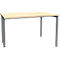 Schäfer Shop Genius bureau MODENA FLEX, breedte 1200 mm, aan één zijde ingekort, ahorn/antraciet