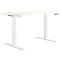 Schäfer Shop Genius bureau MODENA FLEX, elektrisch in hoogte verstelbaar, rechthoekig, T-poot, B 1200 x D 800 mm, wit/wit