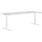 Schäfer Shop Genius bureau MODENA FLEX, elektrisch in hoogte verstelbaar, rechthoekig, T-poot, B 1800 x D 800 mm, lichtgrijs/wit