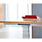 Schäfer Shop Genius-bureau MODENA FLEX, elektrisch in hoogte verstelbaar, rechthoekig, T-voet, B 1600 x D 800 mm, beuken/wit aluminium