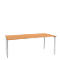 Schäfer Shop Genius Bureau MODENA FLEX, largeur 1800 mm, piètement plus étroit d'un côté, hêtre 