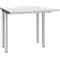 Schäfer Shop Genius Bureau MODENA FLEX, largeur 800 mm, piètement étroit des deux côtés, gris clair 