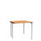 Schäfer Shop Genius Bureau MODENA FLEX, largeur 800 mm, piètement plus étroit d'un côté, hêtre 