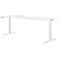Schäfer Shop Genius Bureau MODENA FLEX, réglage électrique de la hauteur, forme libre, approche à droite, L 1800 mm, blanc/blanc