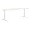 Schäfer Shop Genius Bureau MODENA FLEX, réglage électrique de la hauteur, forme libre, approche à gauche, L 1800 mm, blanc/blanc
