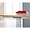 Schäfer Shop Genius Bureau MODENA FLEX, réglage électrique de la hauteur, rectangle, pied en T, L 1600 x P 800 mm, hêtre/alu blanc