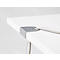 Schäfer Shop Genius Bureau MODENA FLEX, réglage électrique de la hauteur, rectangle, pied en T, L 1600 x P 800 x H 645-1290 mm, blanc/alu blanc